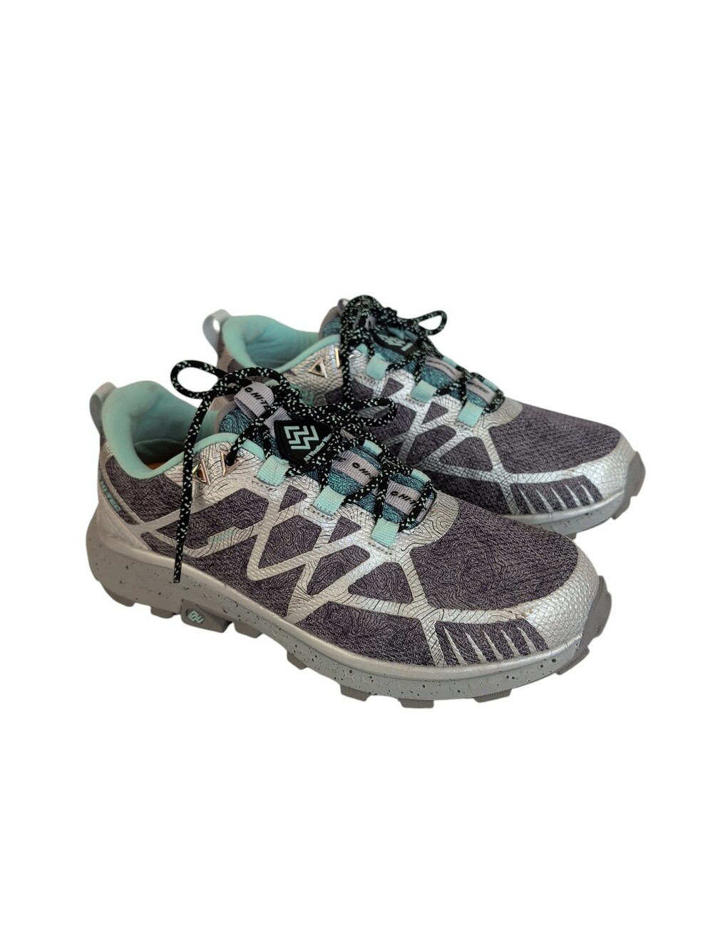 Hi-Tec Aww Mauna Waterproof Hiking Shoes Sneakers 9 Charcoal Silver Aqua